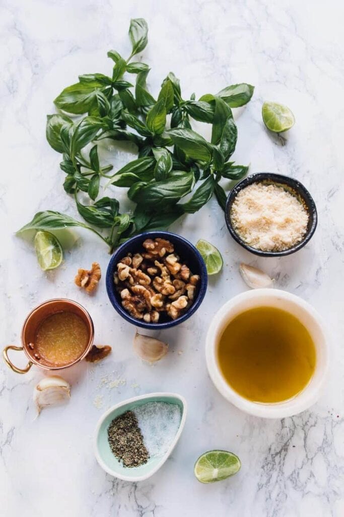 Ingredients to make Pesto