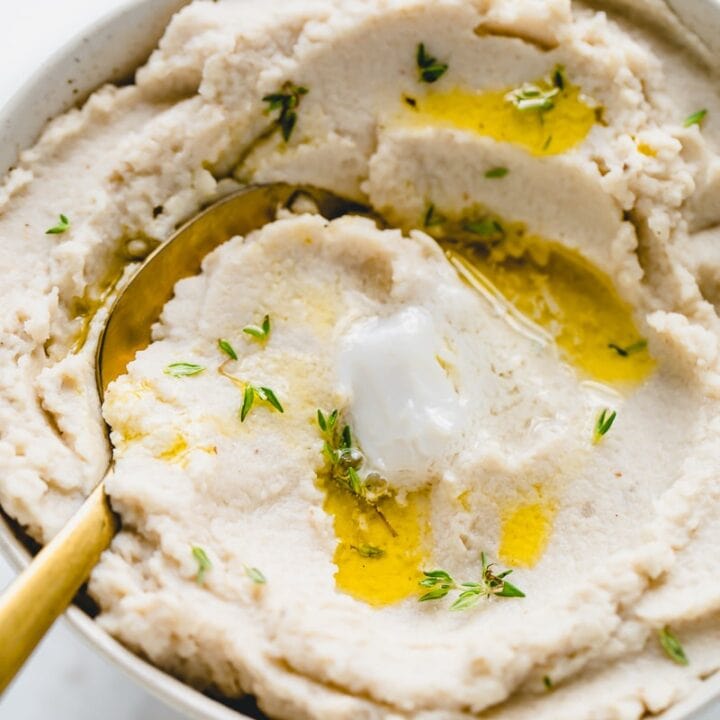Vegan Mashed Cauliflower (Buttery & Low Carb)